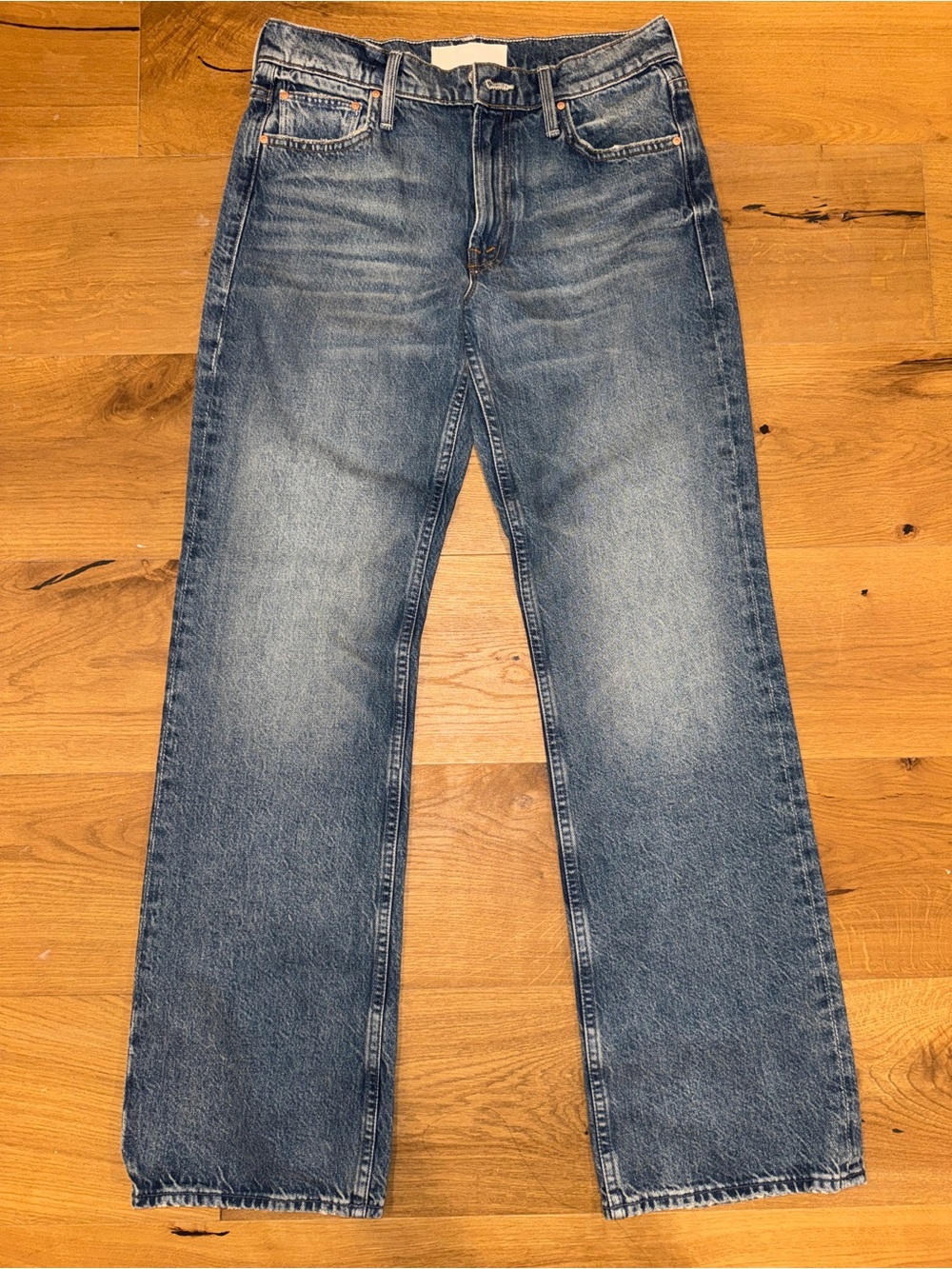 MOTHER Men's Faded Blue Straight Jeans